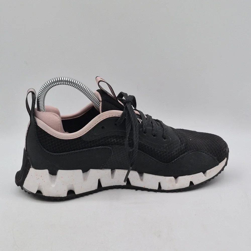Reebok Shoes‎ Womens Size 6 Black Pink Mesh Zig Sole Running Athletic Sneakers